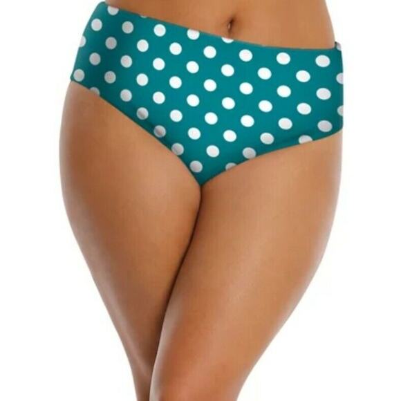 Lysa Swim Polka Dot Ruffled 2 Piece Swimsuit Size Women's‎ Plus 16W NWT - Picture 3 of 12